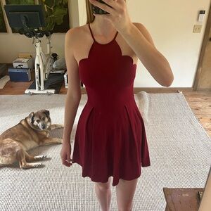 Short maroon dress